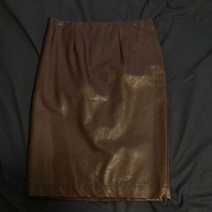 leather pencil skirt